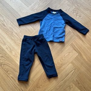 Patagonia micro D top and bottoms size 2T